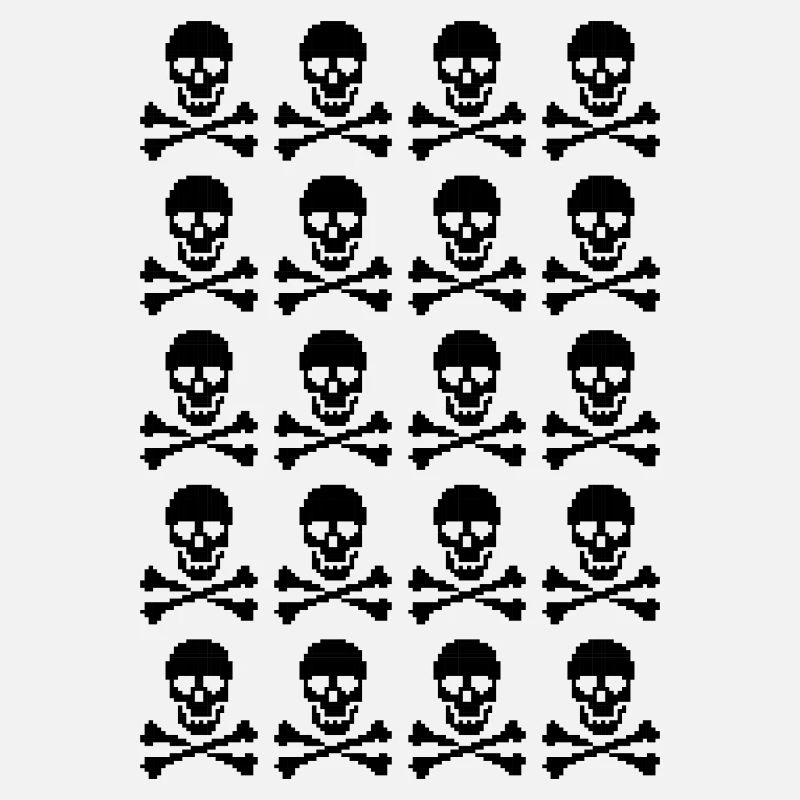 pixelated skulls pattern