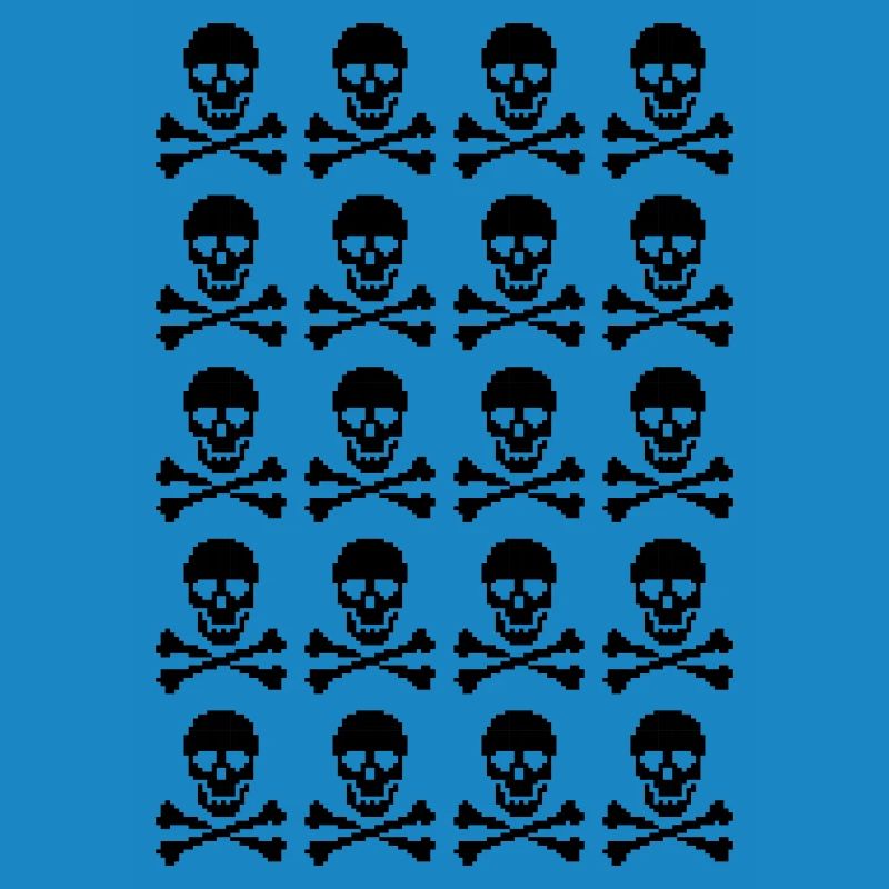 pixelated skulls pattern