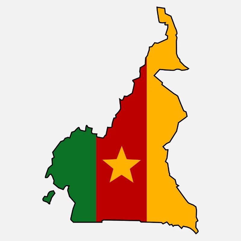 Cameroon Flag Map