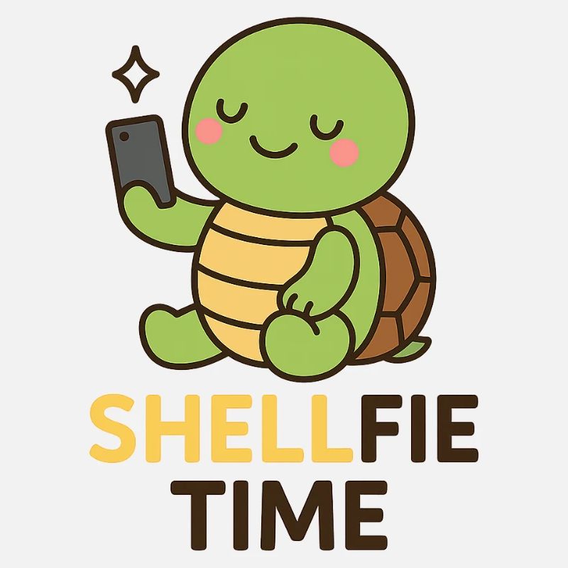 Shellfie Time – Cute Turtle Selfie