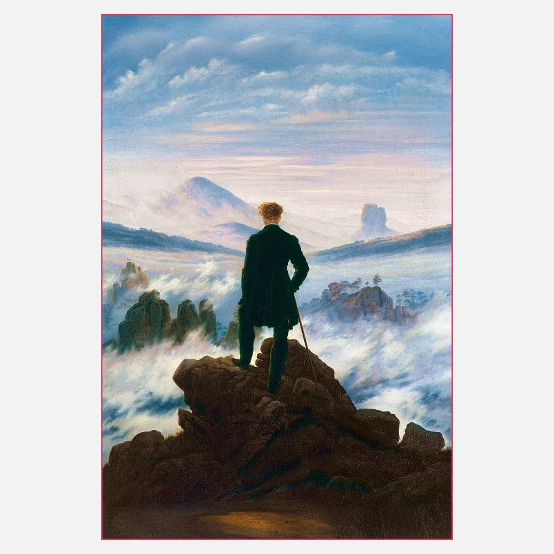 Caspar David Friedrich Vagabond au-dessus de la mer de brouillard