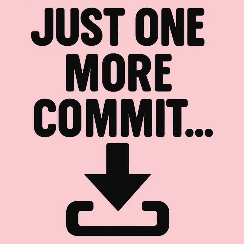 Just One More Commit - T-shirt de programmeur drôle