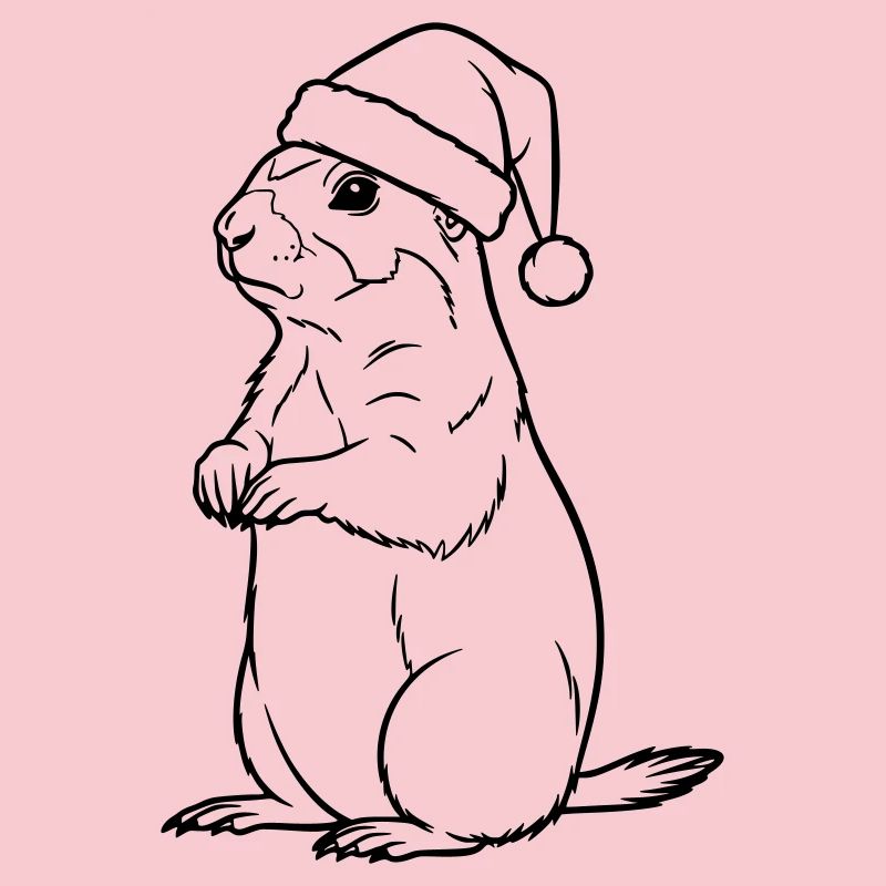 Weihnachts-Erdmännchen mit Mütze – Süßes Design