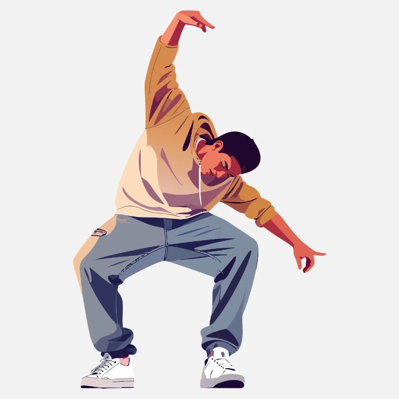 Breakdance Dancer Pose Freestyle Dancing Motif