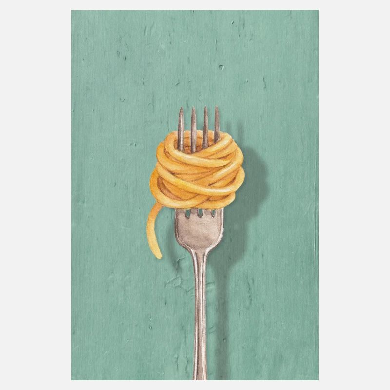 Pasta Gabel reduziertes Küchen Design
