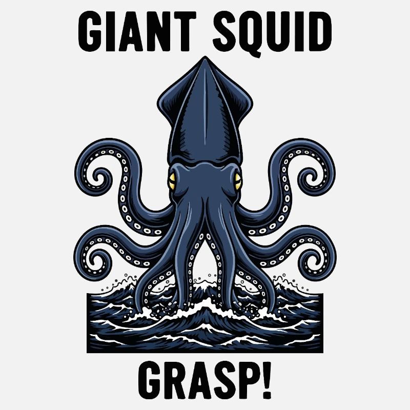Calmar Géant Mer Abyss Grasp Giant Squid
