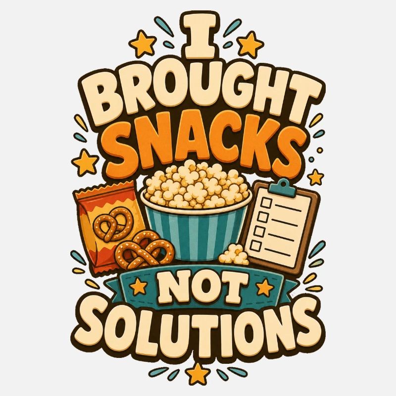 J’ai apporté des snacks, pas des solutions.