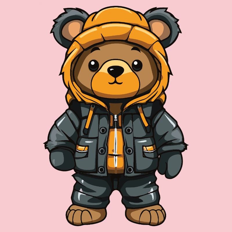 Bear Winter Comic Cute