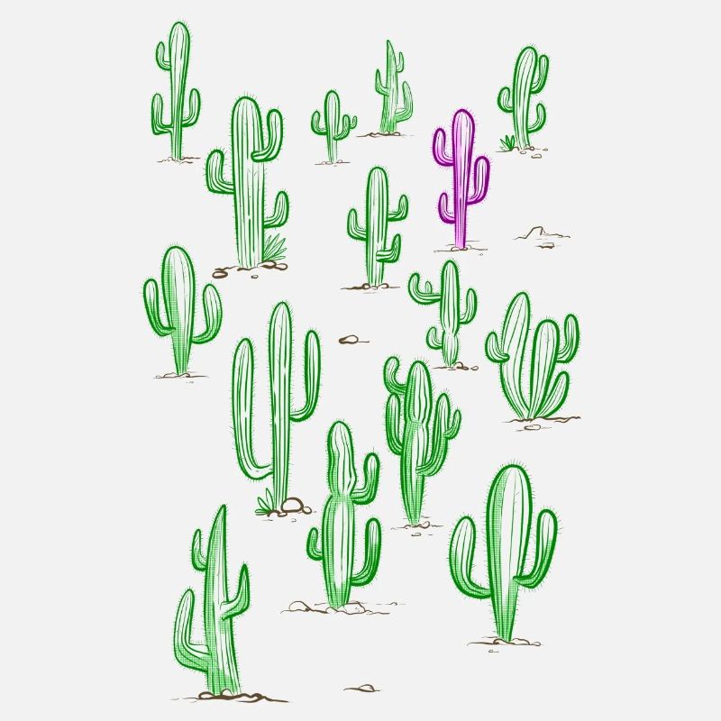 Cactus désert vert et violet