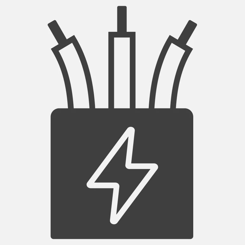 Câble électrique Alimentation Icône Logo
