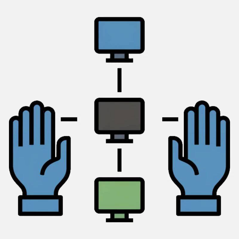 Decentralized Network | Blockchain P2P Symbol