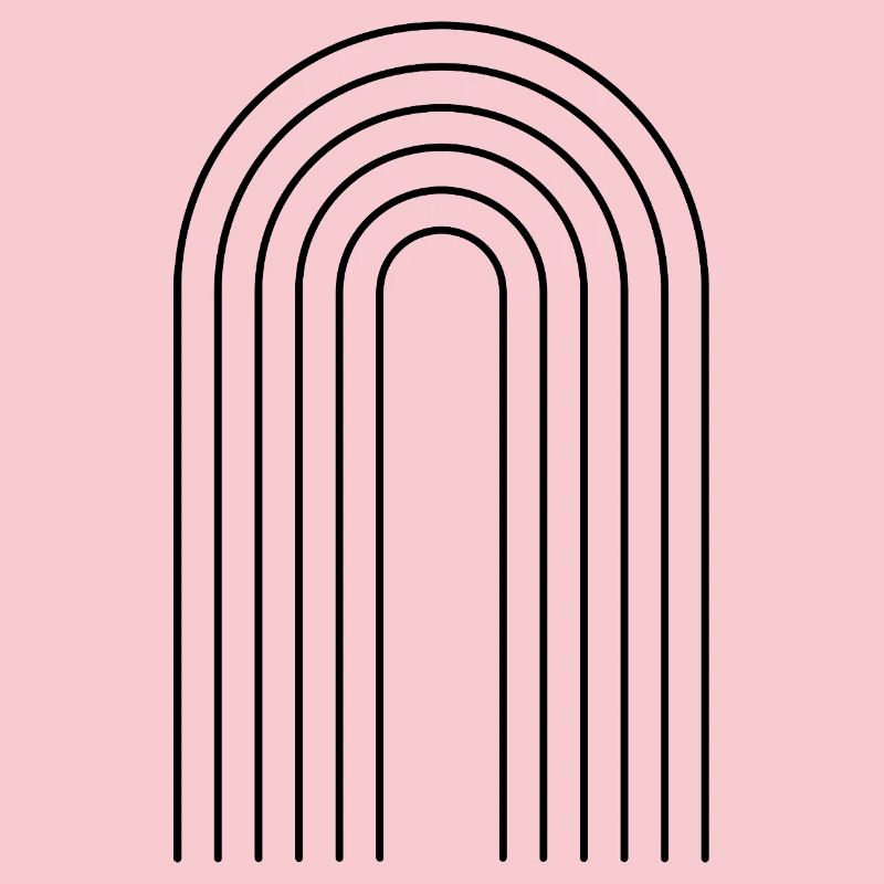 Minimalist line composition in black