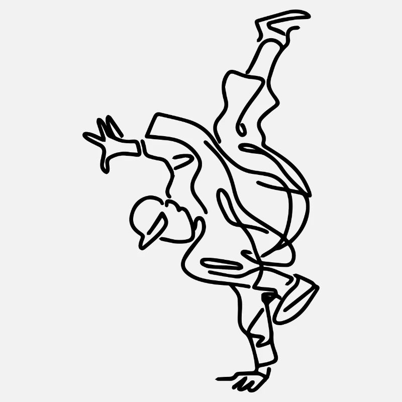 Breakdance Junge Zeichnung