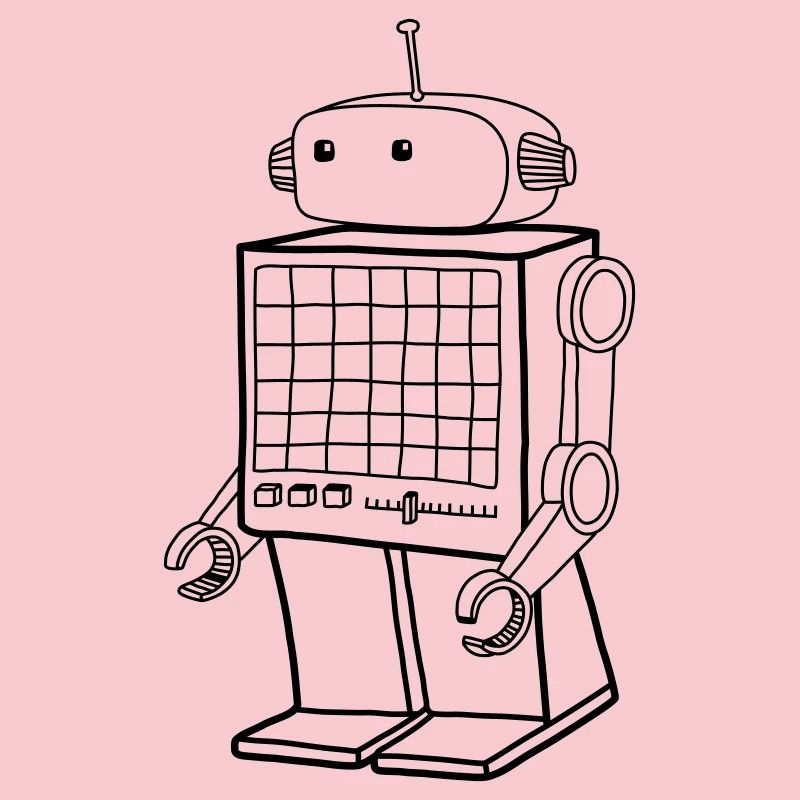 Robot rétro - Design Android Vintage AI