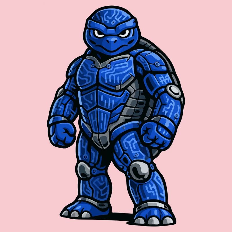 Futuristic Armored Turtle Warrior