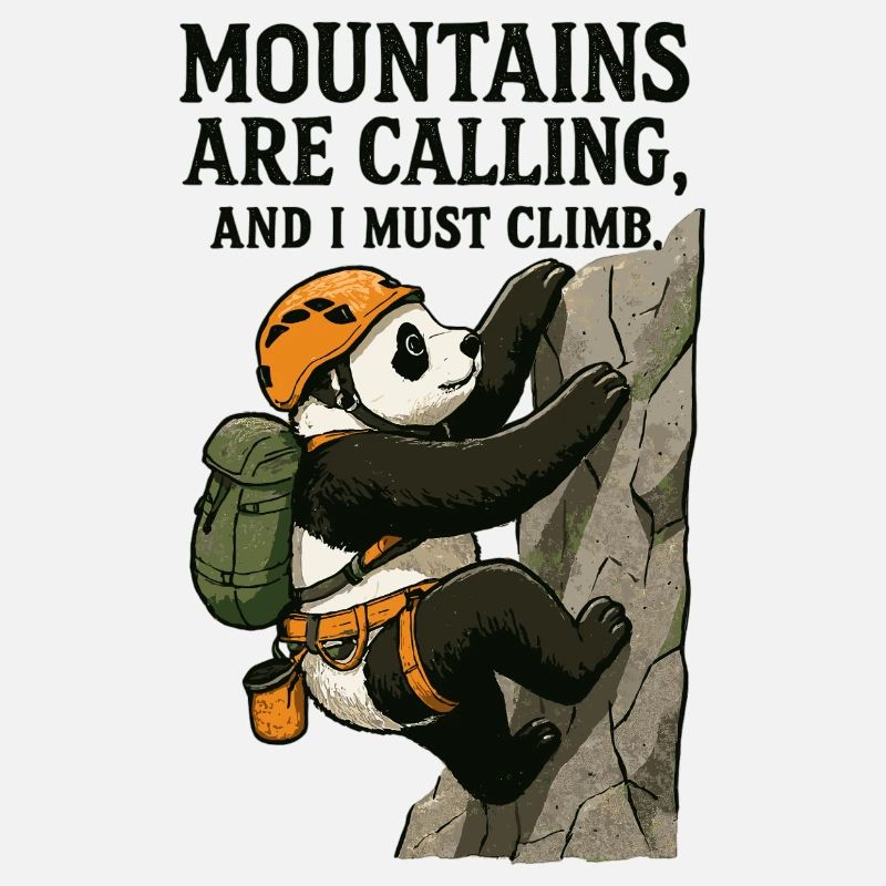 Bloc panda grimpeur drôle