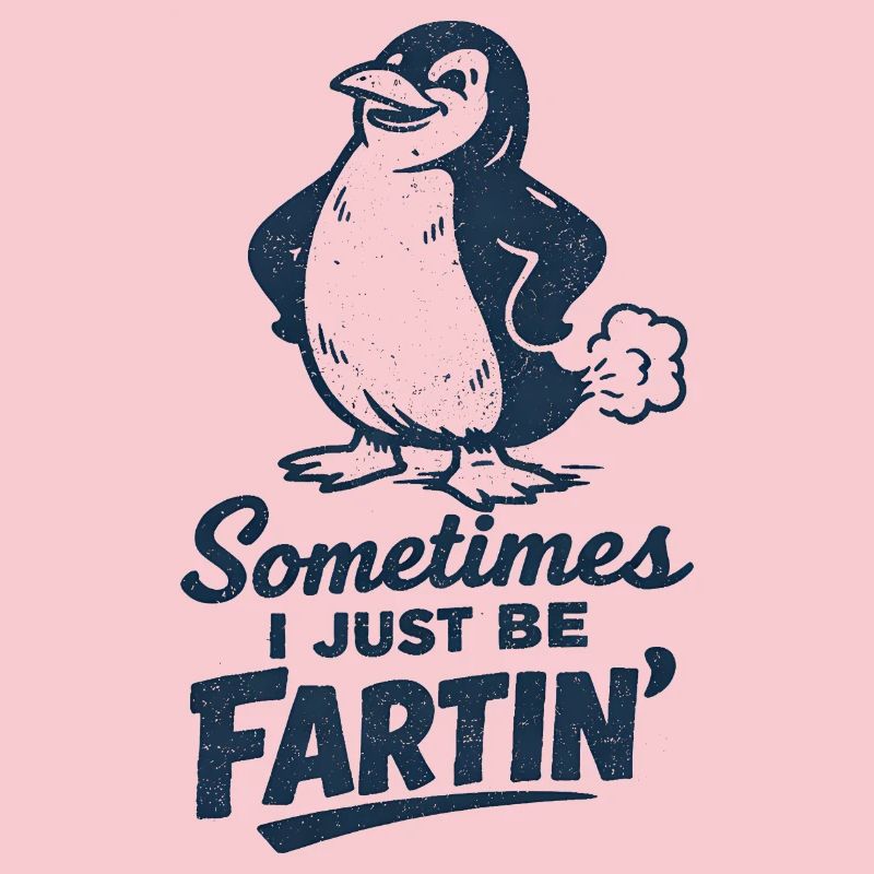 Parfois, je pète simplement – pingouin qui pète
