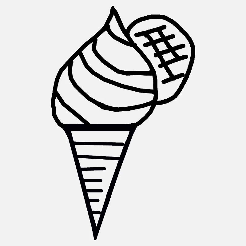 Eis  Eiscreme 60er Retro Eiswaffel Kinder
