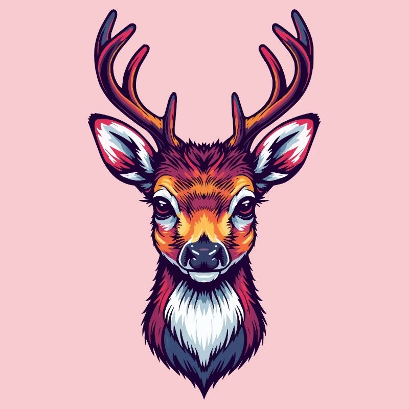Deer Head Cool Cute