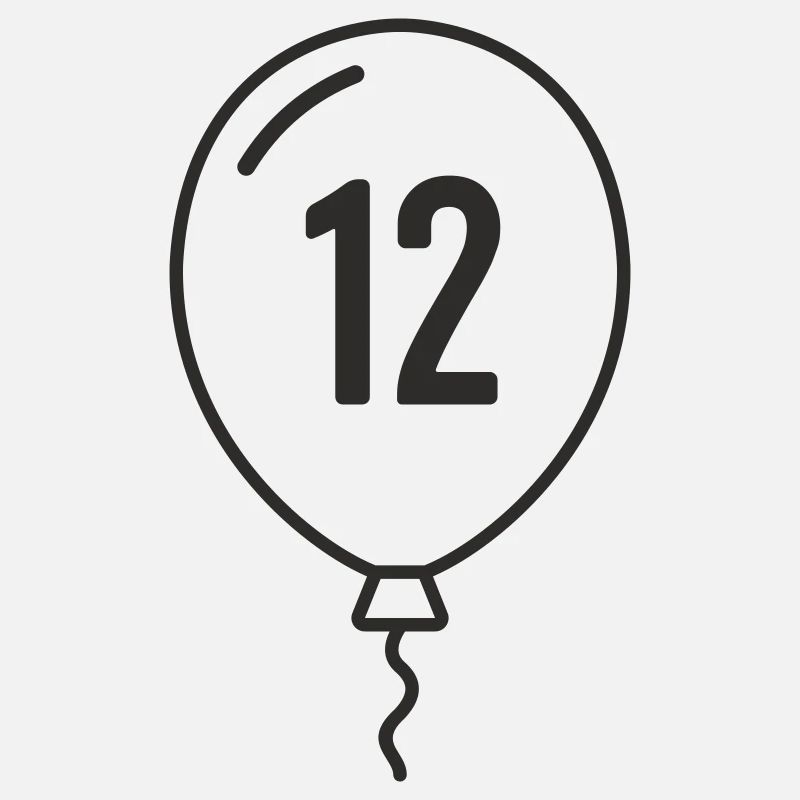 Ballon numéro 12 – Conception d’anniversaire et de fête