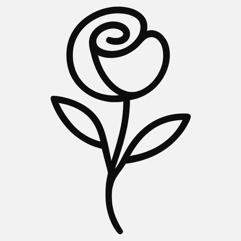 Schlichte Rose - Geschenkidee Muttertag