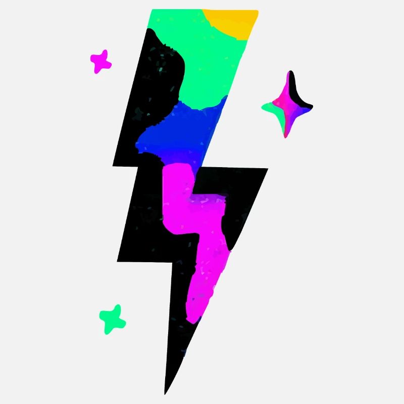 Neon Lightning Burst