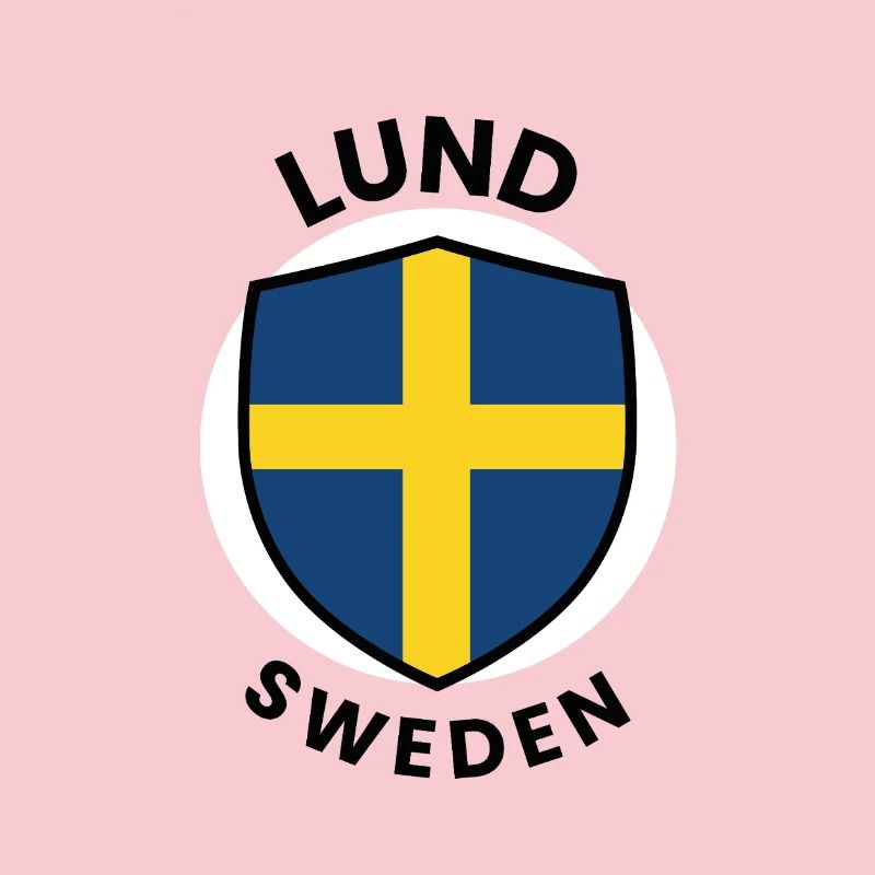 Drapeau du bouclier de Lund en Suède