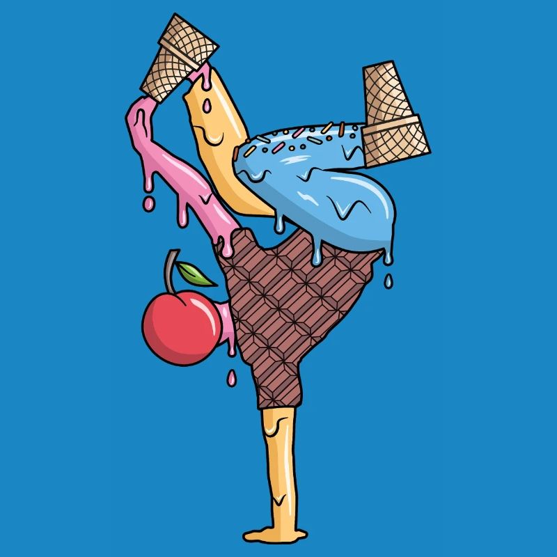 Breakdance Eiscreme Tanz Breakdancer Breakdancing