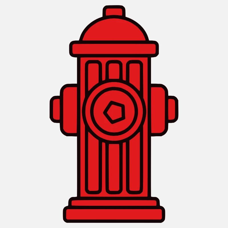 Classic Bold Red Fire Hydrant
