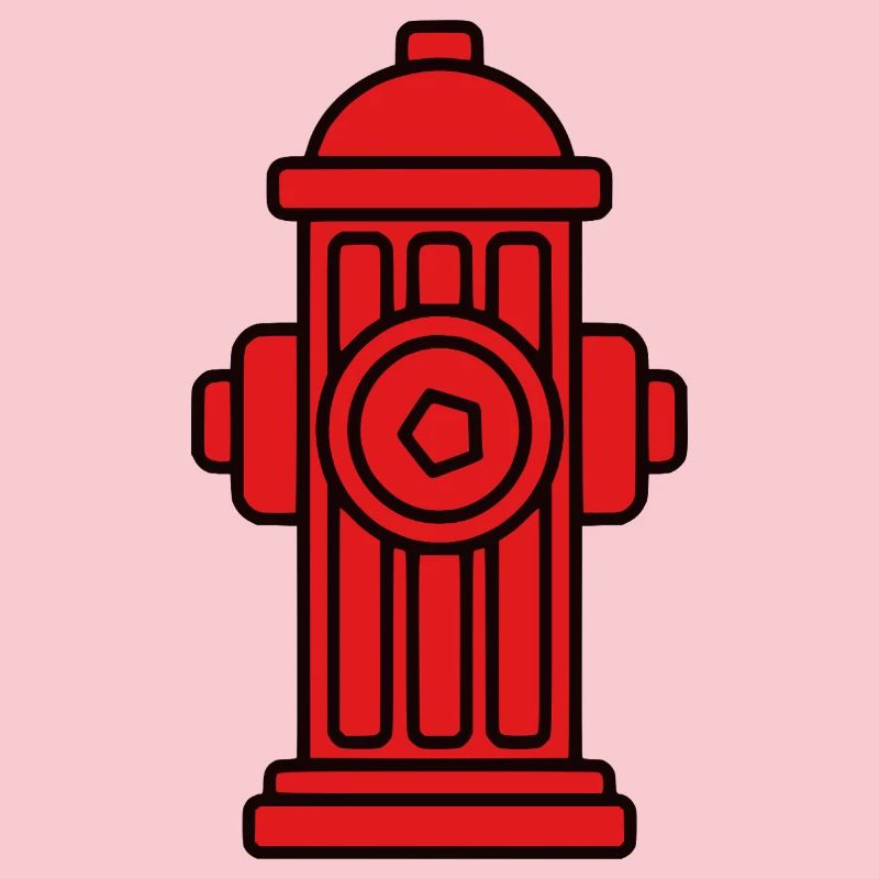 Classic Bold Red Fire Hydrant