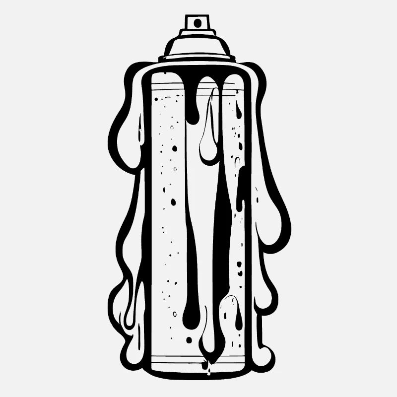 Comic Spray Can with Drops