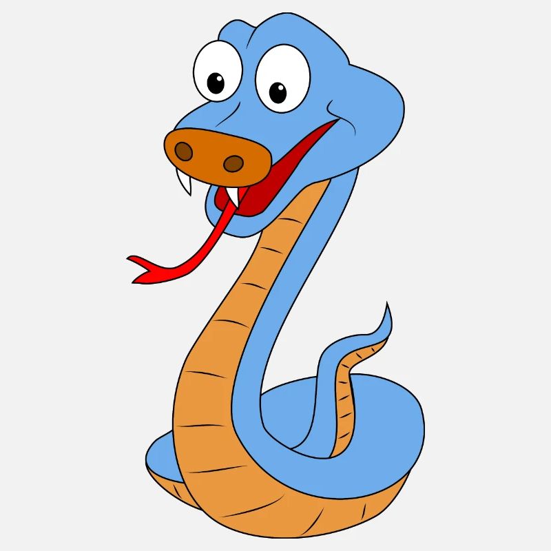 Conception de dessin animé de serpent ludique
