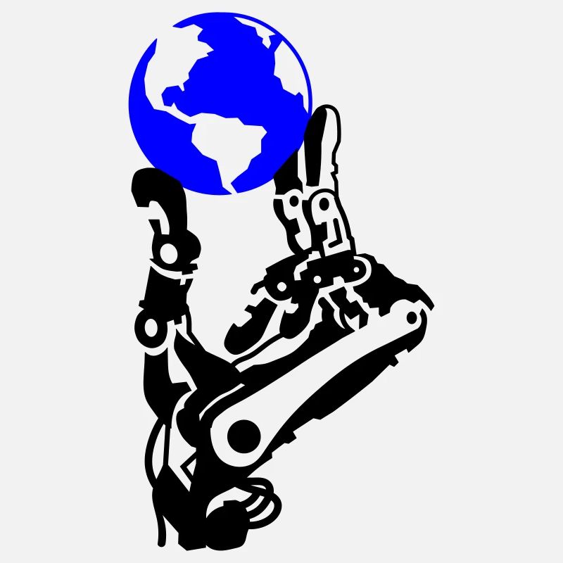 Globe dans la main robotisée