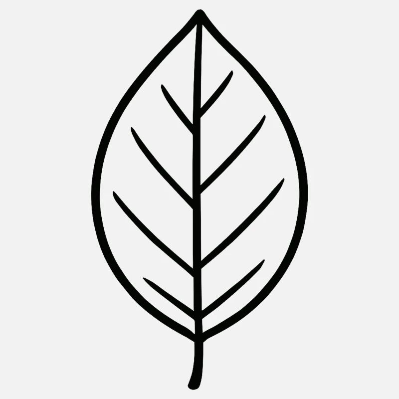 Conception à lignes de feuilles noires