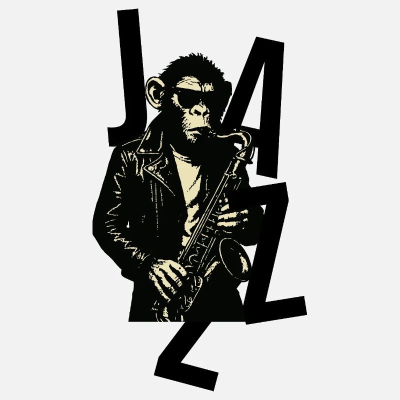 Saxophonaffe im Leder