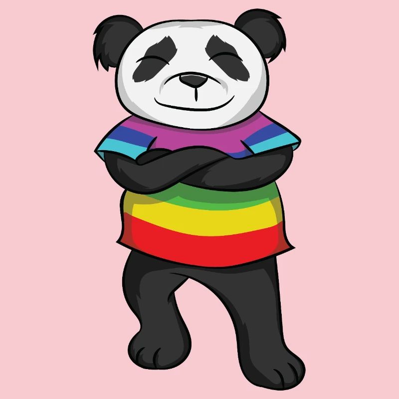 Panda Rainbow Pride  with Attitude