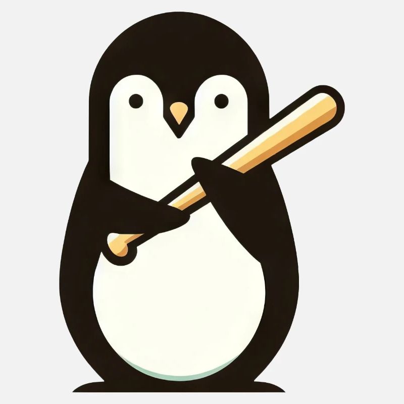 Cute Penguin Baseball Comic