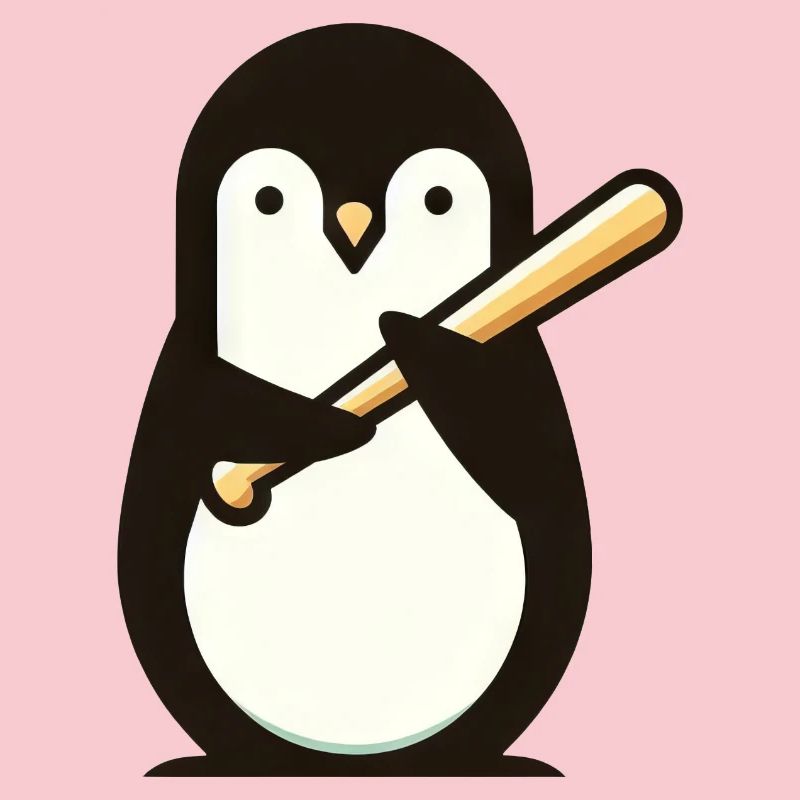 Cute Penguin Baseball Comic