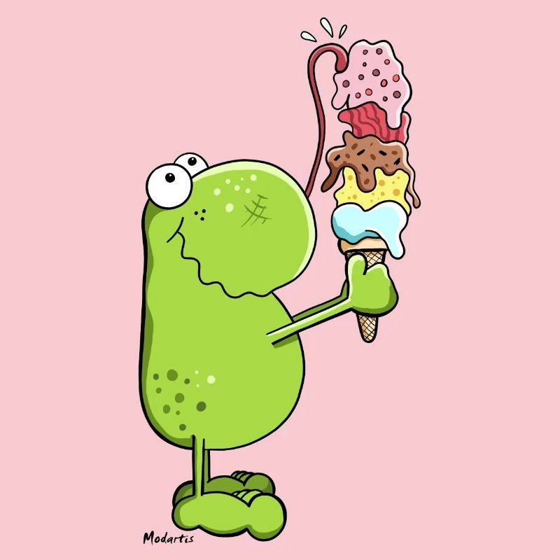 Frosch mit Eis