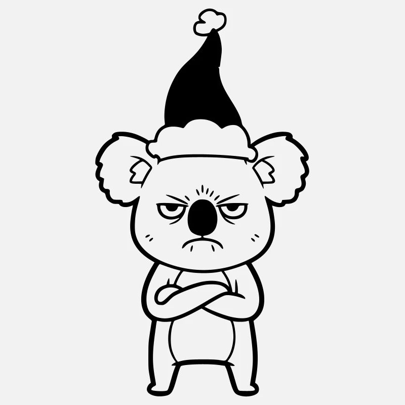 Illustration de bande dessinée de Koala Grim de Noël