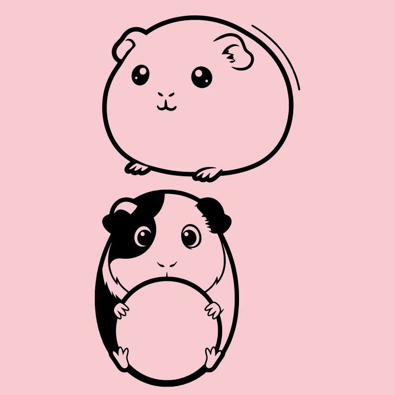 Deux têtes de cochon d’Inde