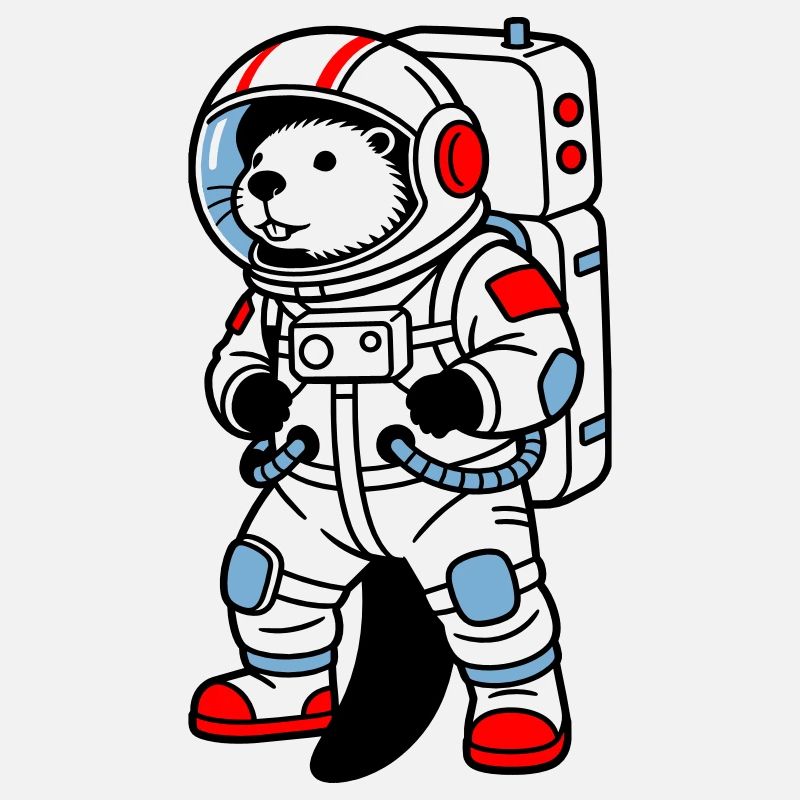 beaver in spacesuit