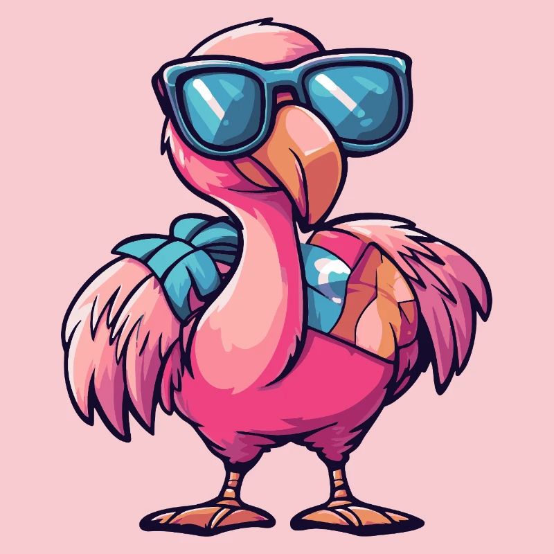 Flamingo Comic Cool Sommer
