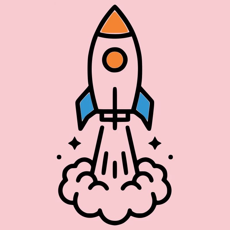 Rocket Launch Space Comic