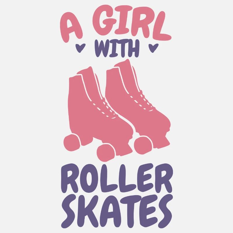 Ein Mädchen mit Rollschuhen