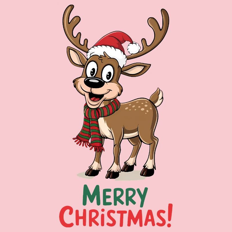 Pull de Noël en renne Drôle mignon mignon
