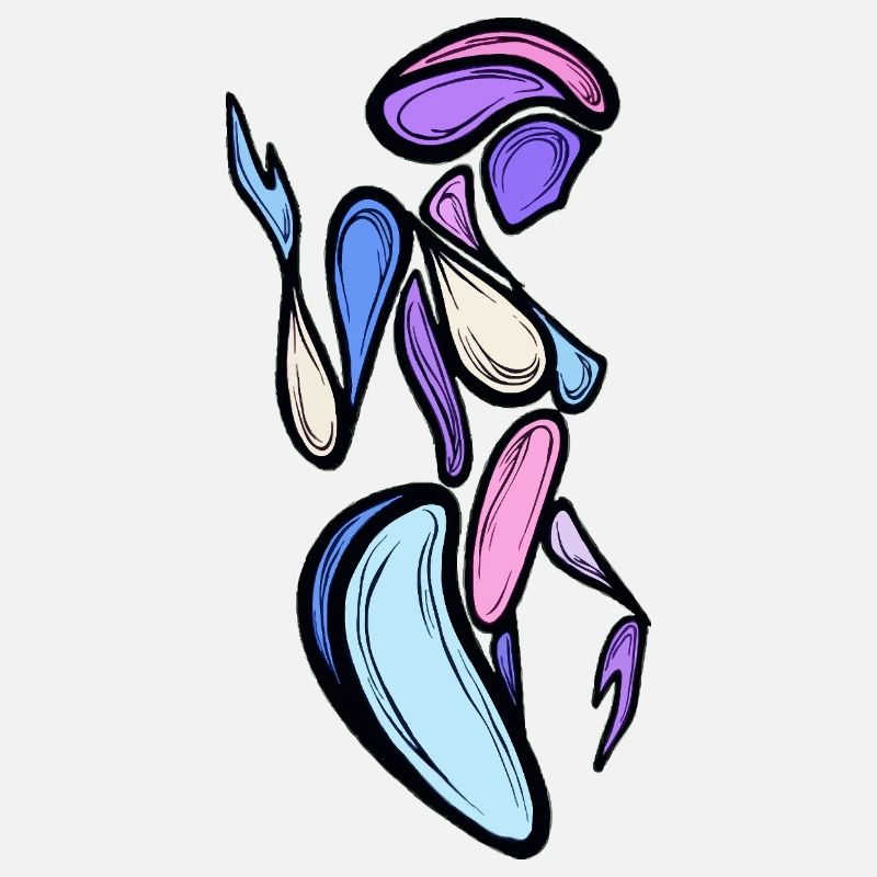 Femme abstraite Forme colorée