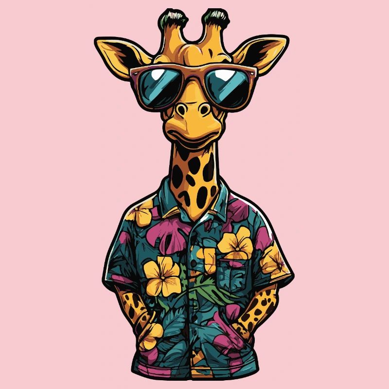Giraffe Comic Urlaub