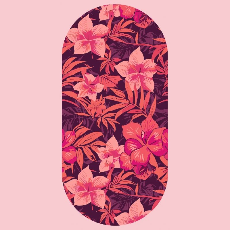 Hibiscus Night Tropical Pattern