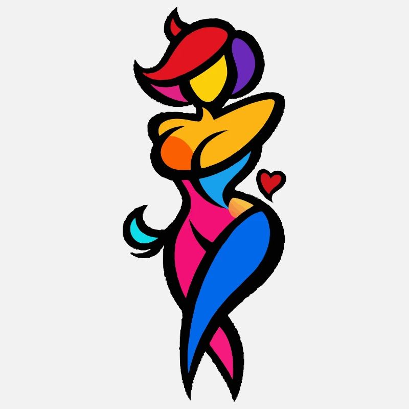 Silhouette de danseuse colorée